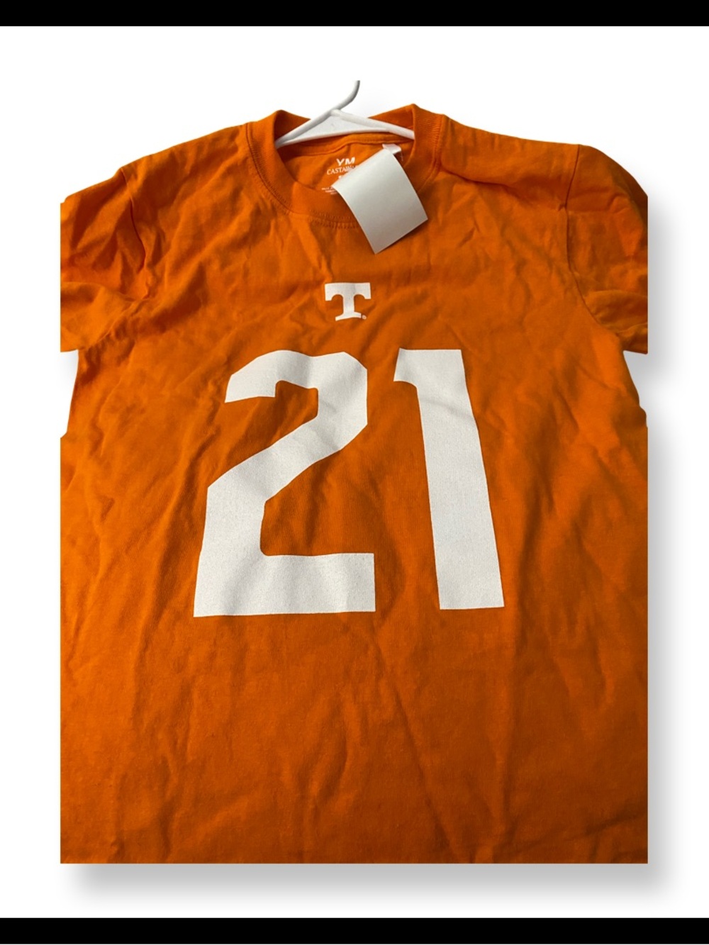 🆕 Youth Orange Number 21 Vols Graphic Tee